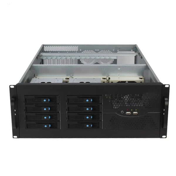 4U 630MM Depth 8 Bays HDD Trays Hotswap Server Case Support 8 Full-height PCI/PCIE Expansion slots Can Install ATX PSU