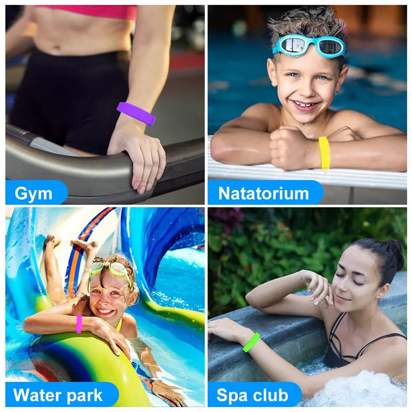 Adjustable 5PCS Pure Black Silicone RFID Wristband 125KHz/13.56MHz TK4100/IC/T5577/UID 4 Chip Optional Waterproof Bracelet