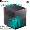 JONSBO N3 NAS Mini Case All-In-One Aluminum ITX Chassis 8Hard Disk Support 130mm CPU Cooler 250mm Graphics Card With 100mm*2 Fan
