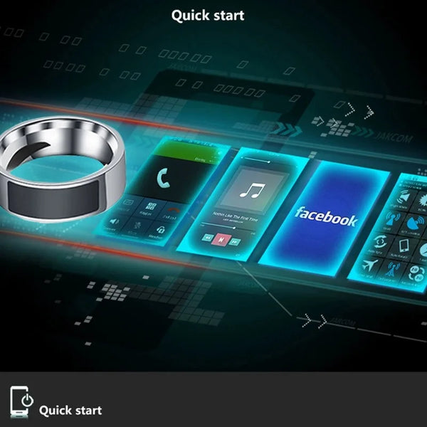 NFC Smart Ring Electronic Bluetooth Ring Solar Ring IC/ID Rewritable Analog Access Card Tag Key Ip68 Waterproof