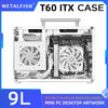 METALFISH T60 Mini ITX White Case 9L With Acrylic Or Mesh Side Panel and Portable Handle Support SFX PSU/310mm GPU/2*120mm Fan