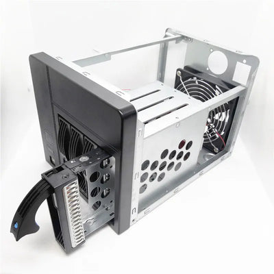 home storage hot-swap NAS Storage Server chassis IPFS Miner 4 drive bays 6GB sata backplane support mini-itx motherboard black
