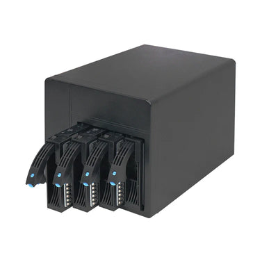 home storage hot-swap NAS Storage Server chassis IPFS Miner 4 drive bays 6GB sata backplane support mini-itx motherboard black