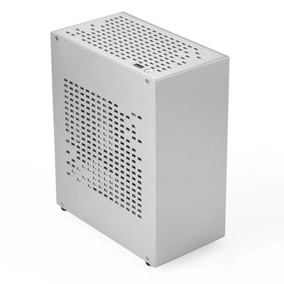 Aluminum HTPC Mini ITX Chassis Game Computer Case Support Graphics Card RTX2070 I5 with PCIE 3.0 cable Case A07 Small 1u PSU