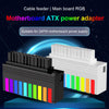 ARGB ATX 24Pin 20Pin to 90° RGB Power Plug Adapter Mainboard Motherboard Power Supply Cable Connectors Modular DIY Mounting