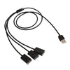3 in 1 USB Splitter Cable USB Power Splitter 1 Male to 3 Female USB 2.0 Adapter 1 to 3 USB Splitter USB Extension Cable