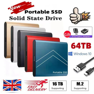 2024 New Portable SSD 1TB External Solid State Drive 4TB High capacity Hard Disk M.2 Portable storage USB 3.1 Hard Drives