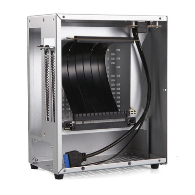 Aluminum HTPC Mini ITX Chassis Game Computer Case Support Graphics Card RTX2070 I5 with PCIE 3.0 cable Case A07 Small 1u PSU