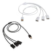 3 in 1 USB Splitter Cable USB Power Splitter 1 Male to 3 Female USB 2.0 Adapter 1 to 3 USB Splitter USB Extension Cable
