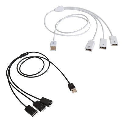 3 in 1 USB Splitter Cable USB Power Splitter 1 Male to 3 Female USB 2.0 Adapter 1 to 3 USB Splitter USB Extension Cable