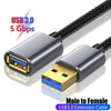 Male And Female Usb Extension Cable Usb 3.0 Mobile Charging Cable Suitable For Smart Laptops, Tvs, Ps4, And Usb Extension Cables