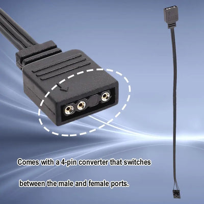 Adapter Cable For Corsair RGB To Standard ARGB 4-Pin 5V Adapter Connector Pirate Ship Controller Adapter Line QL LL120 ICUE
