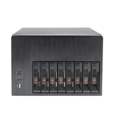 2022 new office home storage hot-swap Server chassis IPFS 8bays NAS case 6GB sata backplane USB3.0 support matx motherboard