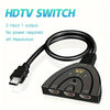 4K HDTV Splitter 3 In 1 Out 3-Port HD Switcher Selector HD Cable Supports Full HD 4K 1080P 3D Player HDTV,PS4 Game Console