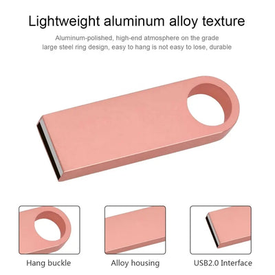 Metal USB Flash Drive 2.0 8GB 16GB 32GB 64GB 128GB USB Flash Drive Gift Mini Cute for Gift Giving
