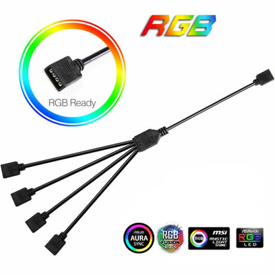 Sync Motherboard Cable 4PIN 12V RGB 3PIN 5V ARGB 1 to 2/1 to 3/1 to 4/1to 5 Extension line