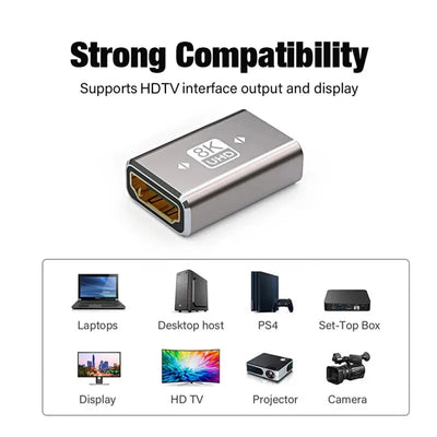 1-6PCS 4K HDMI Extender Female To Female Converter HD 1080 Extension Cable Cord Adapter For Monitor Display Laptop