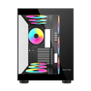 Power Train Seaview Dream MATX ITX Computer Case Panoramic Tempered Glass Side Transparency Without Pillars ATX Desktop Chassis