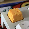 Cheese Keycap Personality Resin Mechanical Keyboard for KEY Cap DIY MX-Cherry Cake Design Yellow