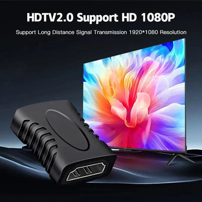 1-6PCS 4K HDMI Extender Female To Female Converter HD 1080 Extension Cable Cord Adapter For Monitor Display Laptop