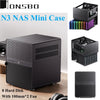 JONSBO N3 NAS Mini Case All-In-One Aluminum ITX Chassis 8Hard Disk Support 130mm CPU Cooler 250mm Graphics Card With 100mm*2 Fan