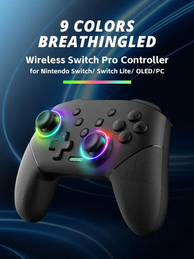 Wireless Controller For Nintendo Switch OLED/Lite Console Pro Gamepad with 1000Mah Battery Programmable Turbo Function