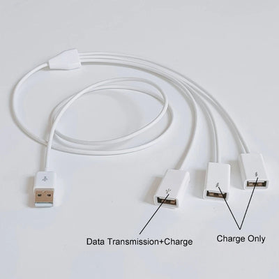 3 in 1 USB Splitter Cable USB Power Splitter 1 Male to 3 Female USB 2.0 Adapter 1 to 3 USB Splitter USB Extension Cable