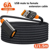 1.5m 6A USB 3.0 Extension Cable Female To Male Extender Cord High Speed Transmission Data Cable for Computer Camera TV Cable